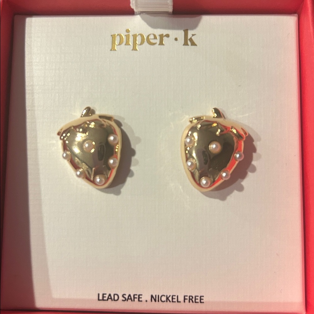 Piper k Strawberry Earrings NEW
